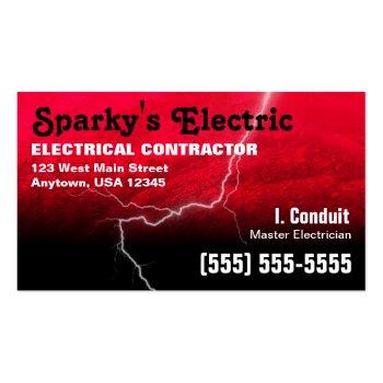Small Electrician Business Card Front View