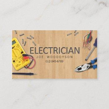 electrician business card electrical tools