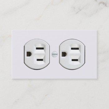 electrician business cards (electrical outlet)