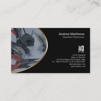 electrician electric tools business card