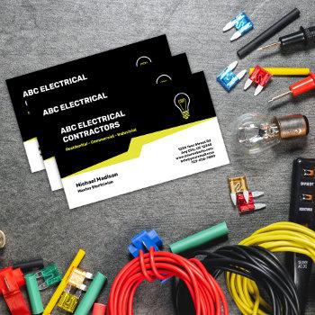 electrician | electrical contractor business card