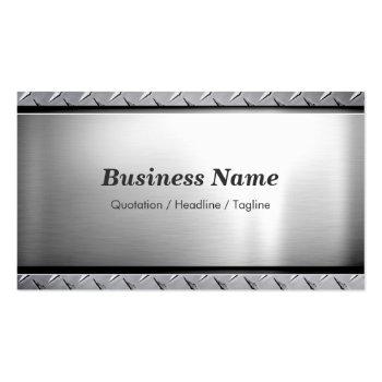Small Electrician - Stylish Platinum Look Business Card Back View