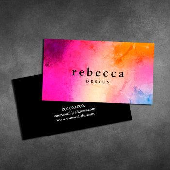 elegant abstract vibrant colorful graphic design business card