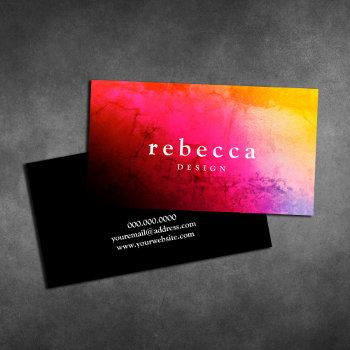 elegant abstract vibrant colorful graphic design business card