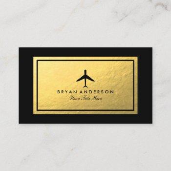 elegant airplane business card