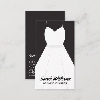elegant black and white event wedding planner business card