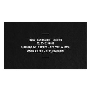 Small Elegant Black And White Professional Modern Simple Business Card Back View