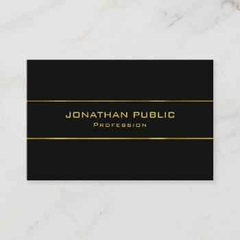 elegant black gold modern sophisticated template business card