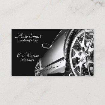 elegant black professional automobile business card
