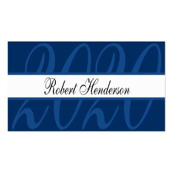 Small Elegant Blue Classic Insert Card Graduation Name Front View