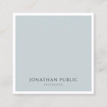 elegant blue green simple template modern trendy square business card