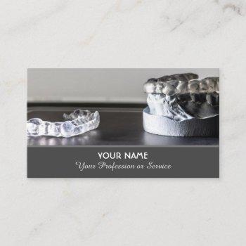 elegant business card for dental experts