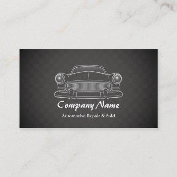 elegant car retro automotive repair business cards