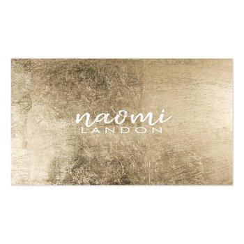Small Elegant Chic Gold Modern Square Minimalist White Square Business Card Front View