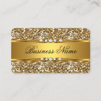 elegant classy gold glitter diamond look business card