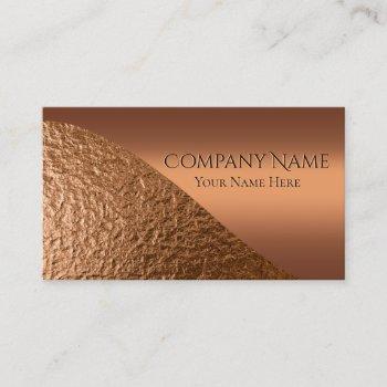 elegant copper modern corporate business card