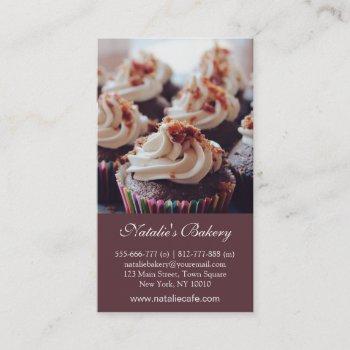 elegant cupcakes bakery business cards photo