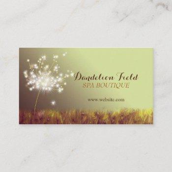 elegant dandelions business appointment card