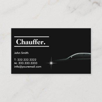 elegant dark taxi driver/chauffeur business card