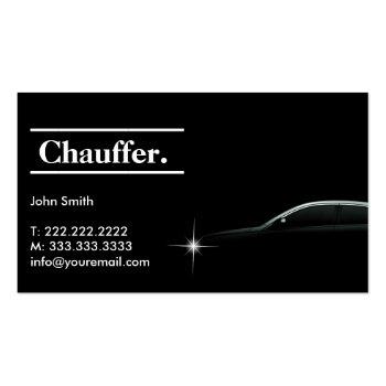 Small Elegant Dark Taxi Driver/chauffeur Business Card Front View