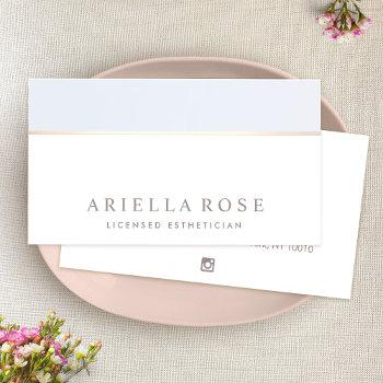 elegant day spa and salon white gray gold   business card