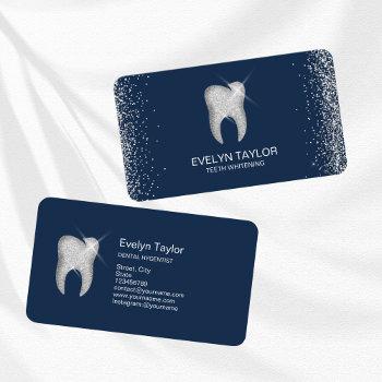 elegant dentist dental clinic teeth whitening business card