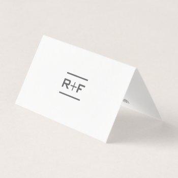 elegant folded notecards business card