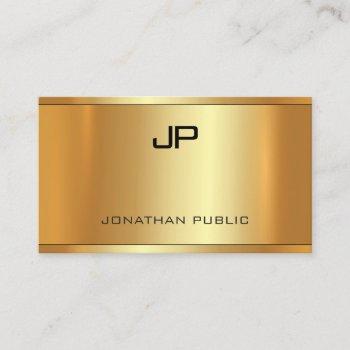elegant glamorous faux gold modern luxury template business card