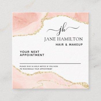 elegant glitter marble agate business appointment card