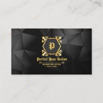 elegant gold beauty salon business card luxury
