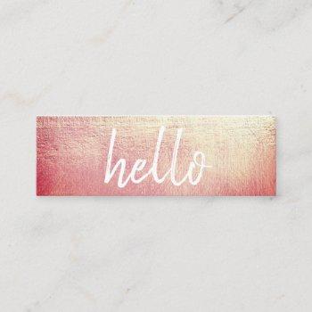 elegant gold hello eventplanner mini business card