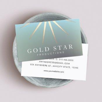 elegant gold star logo professional business card