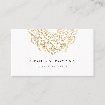 elegant golden mandala logo business card