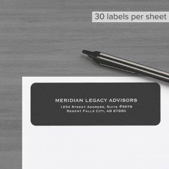 elegant gray business return address label