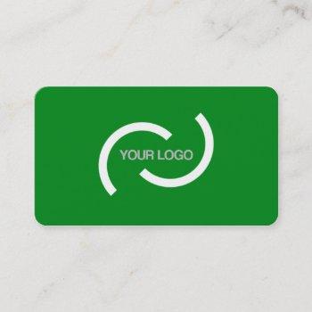 elegant green card. customize with your own logo. business card