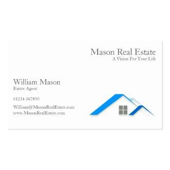 Small Elegant House Roof Real Estate - Business Card Back View