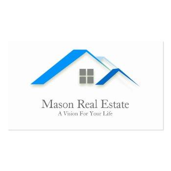Small Elegant House Roof Real Estate - Business Card Front View