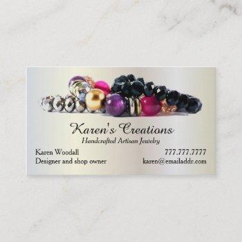 elegant jewelry or jewellery designer maker business card