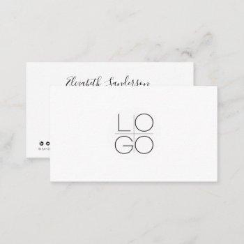 elegant minimal script your qr code business card