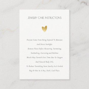 elegant minimal simple blush gold jewelry care business card
