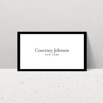 elegant minimalist luxury boutique black/white business card