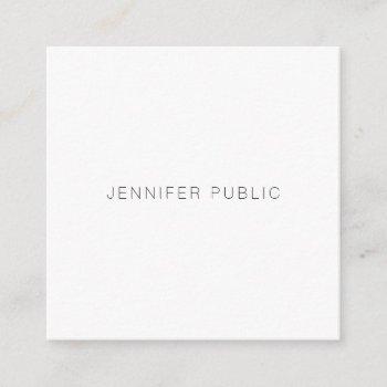 elegant minimalist modern design template trendy square business card