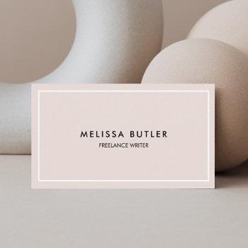 elegant minimalist professional light beige business card
