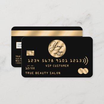elegant modern gold black credit card logo