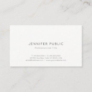 elegant modern minimalist design chic simple plain business card
