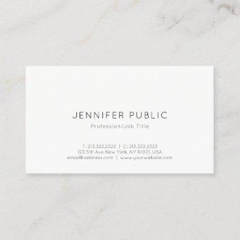 elegant modern professional minimalist sleek plain business card
