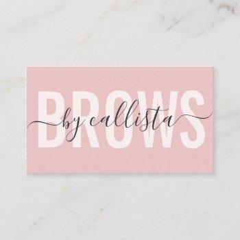 elegant modern simple typography eyebrow artist business card