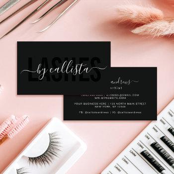 elegant modern simple typography lashes business card