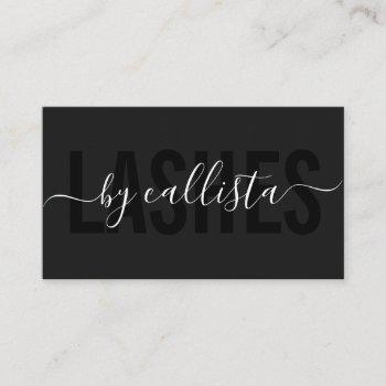 elegant modern simple typography lashes business card