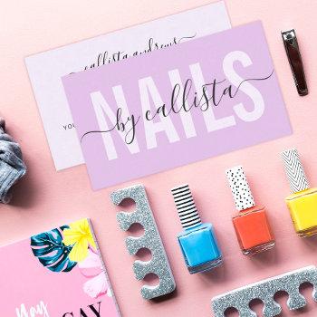 elegant modern simple typography nail artist busin business card